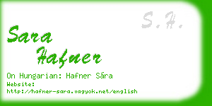 sara hafner business card