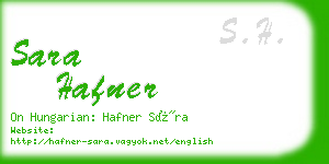 sara hafner business card